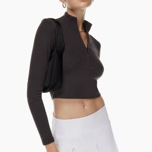 Aritzia Cropped Quarter Zip Long Sleeve